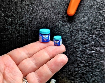 Miniature Vicks VapoRub Jar: Dollhouse Diorama Prop