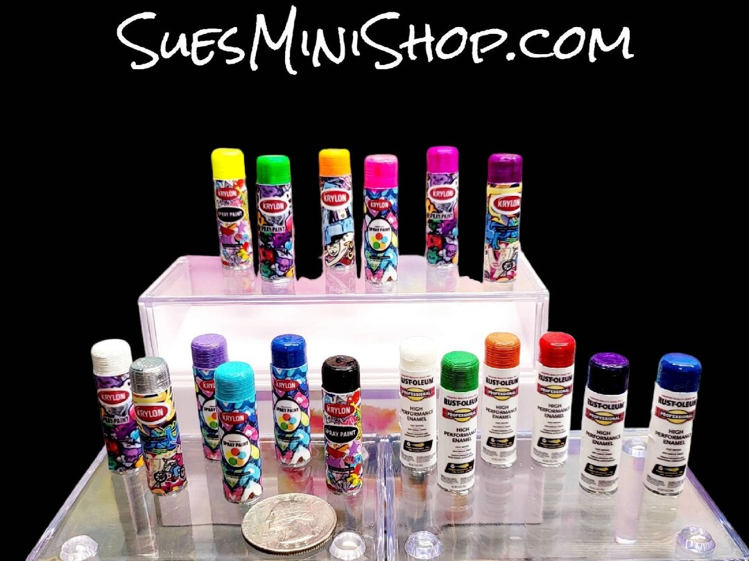 Mini Spray Paint Cans 16 Scale Etsy