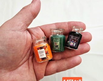 Mini Candle Jars, 1:6 scale Dollhouse Prop, (30 to choose from)