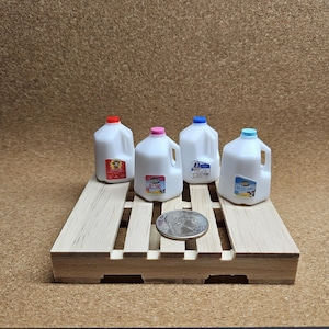 Mini Milk jug, 1:6 scale Milk,  1/12 scale Milk