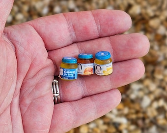Mini Baby Food Jar Set, 1:6 scale