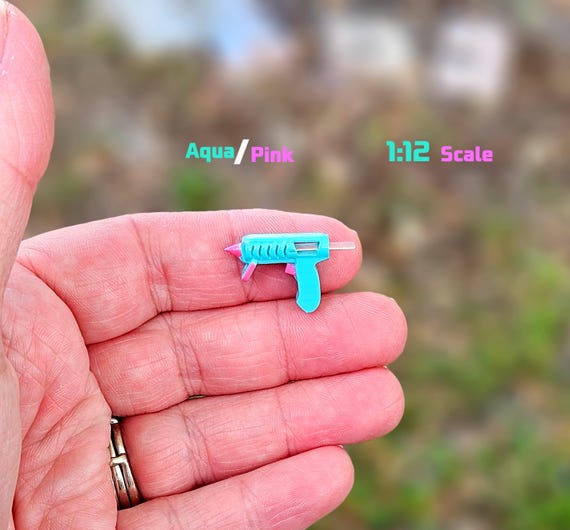 Mini Hot Glue Gun, 1:6 scale, 1/12 scale, Dollhouse prop