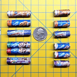 Mini Tubes of Biscuits, Rolls, Crescents, Dollhouse Food