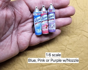 Mini Cleaning Supplies, 1:6 Scale, Dollhouse prop