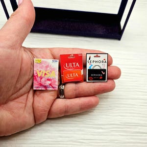 Pretend Store Cards for dollhouse, (Read Description) 1:6 scale