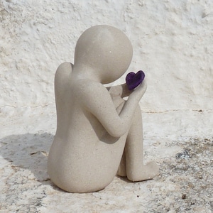 Grief (or Love) Sculpture: Tactile Marble Sculpture for Self-Care, Healing,  Therapist, Counselor, Home/Office Décor, Sand Tray, or Gift.