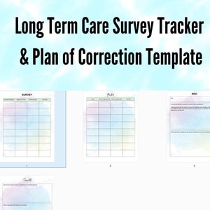 Long-Term Care Survey Tracker and Plan of Correction Template