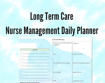 Nurse Management Daily Planner