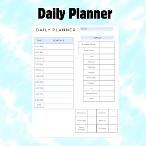 skilled nursing admissions director daily planner