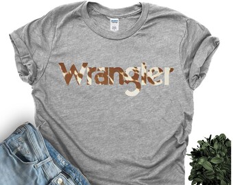 cow print wrangler shirt