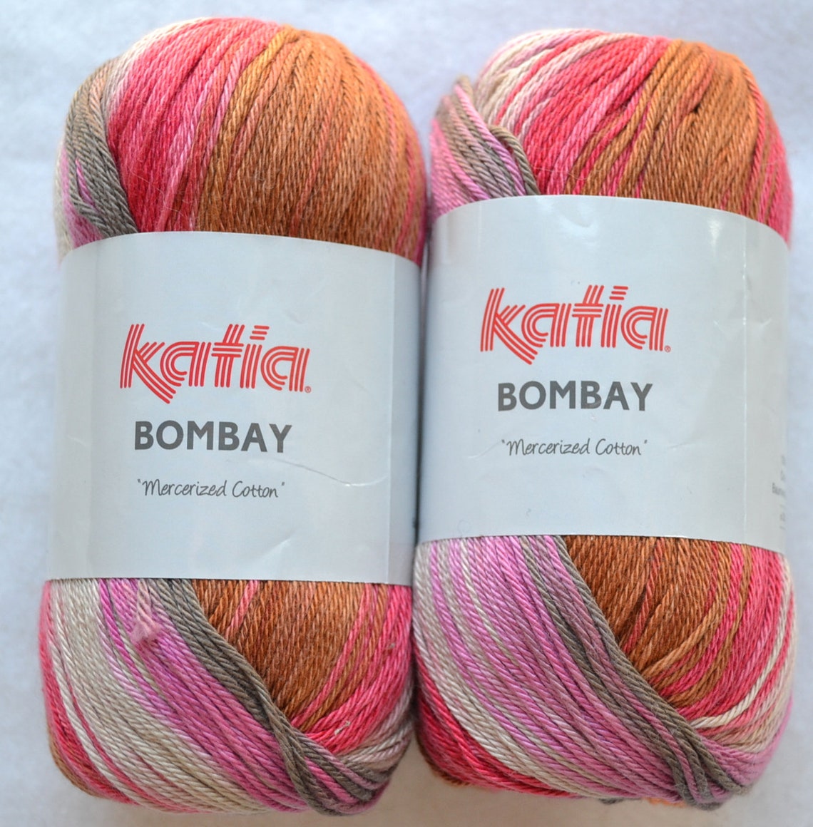 Katia Bombay Yarn MultiColor Lot of 2 Skeins Etsy