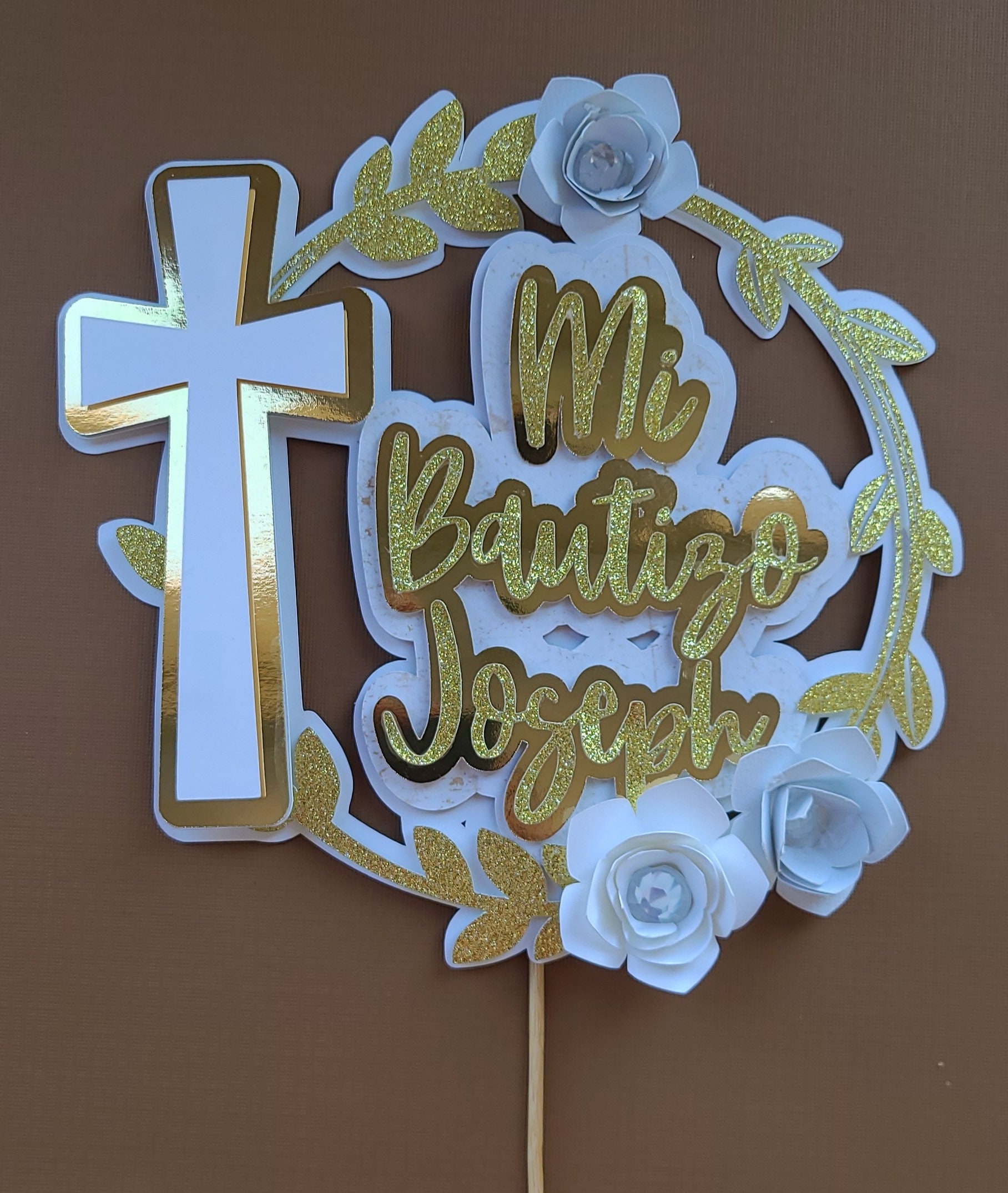 Baptism Cake Topper Etsy