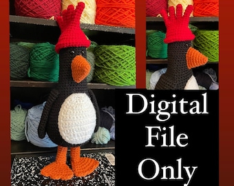 CROCHET PATTERN for penguin chicken with glove hat