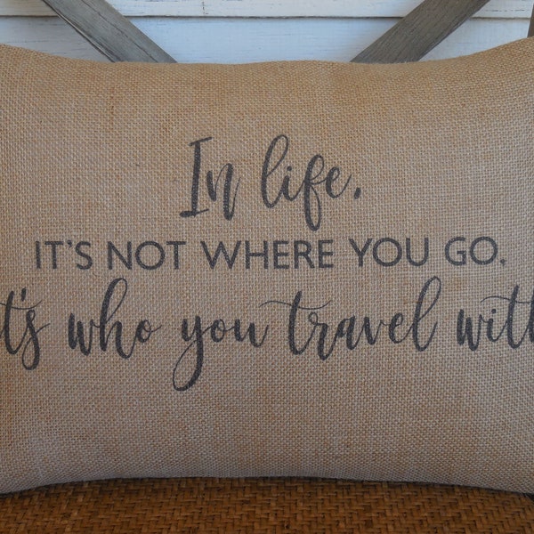 Travel Friend Pillow, Gift for Travelers, Road Trip Gift, Travel Gift for friend, Insert Included