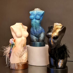 Woman body sculpture, Goddess figurine, Body sculpture 1 pcs., Gift for her sculpture, Body statue, Female body decors.