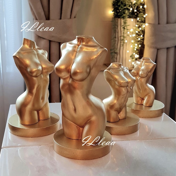 Fleabag golden statue, Woman body sculpture,  Fleabag mother statue, Gold statue, Fleabag, Fleabag mother, Gift, Female torso