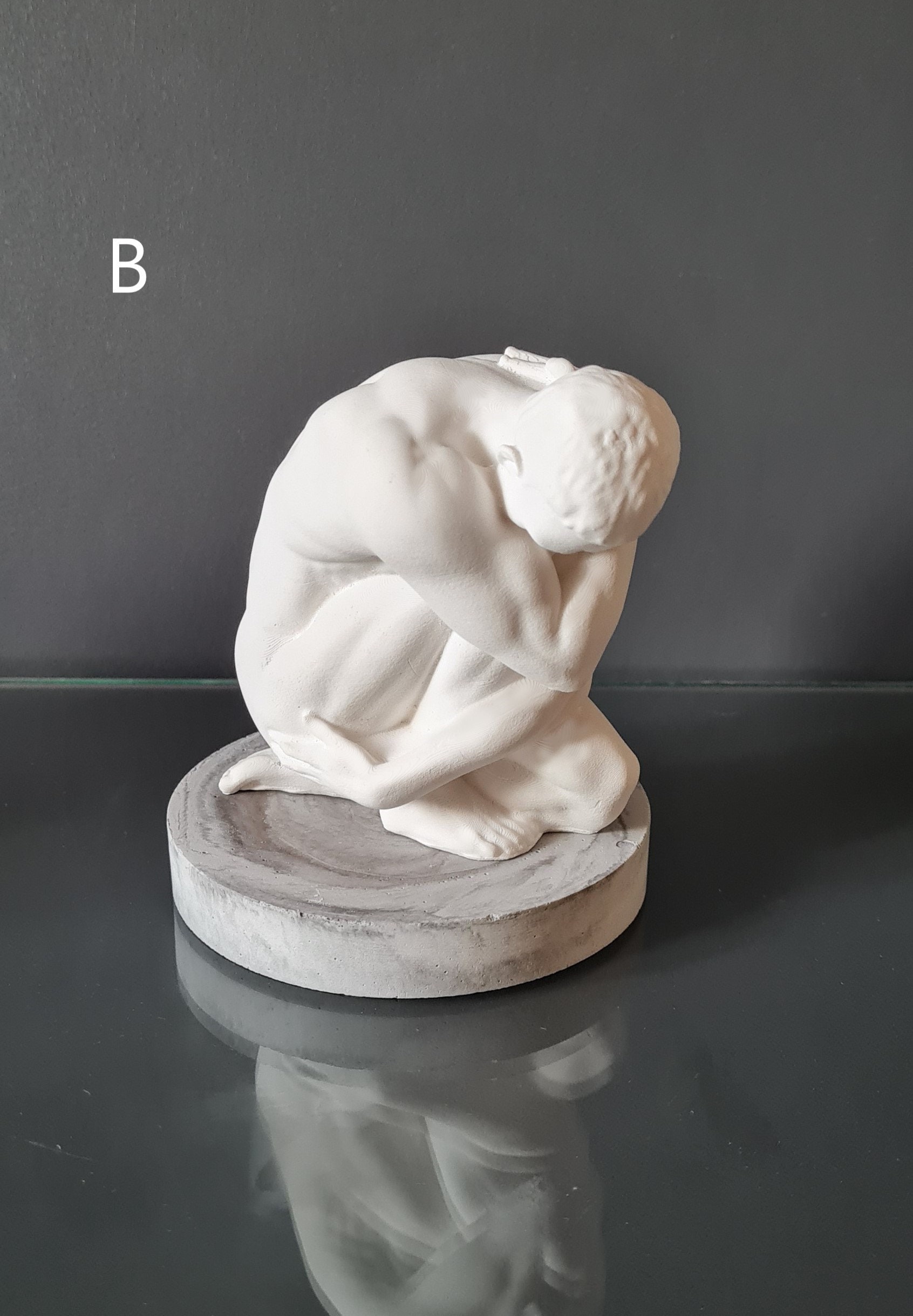 Male Body Torso, Sculpture Figurine 1 Pcs, Abstract Thinker Statue, Man in Thought, Statue Male