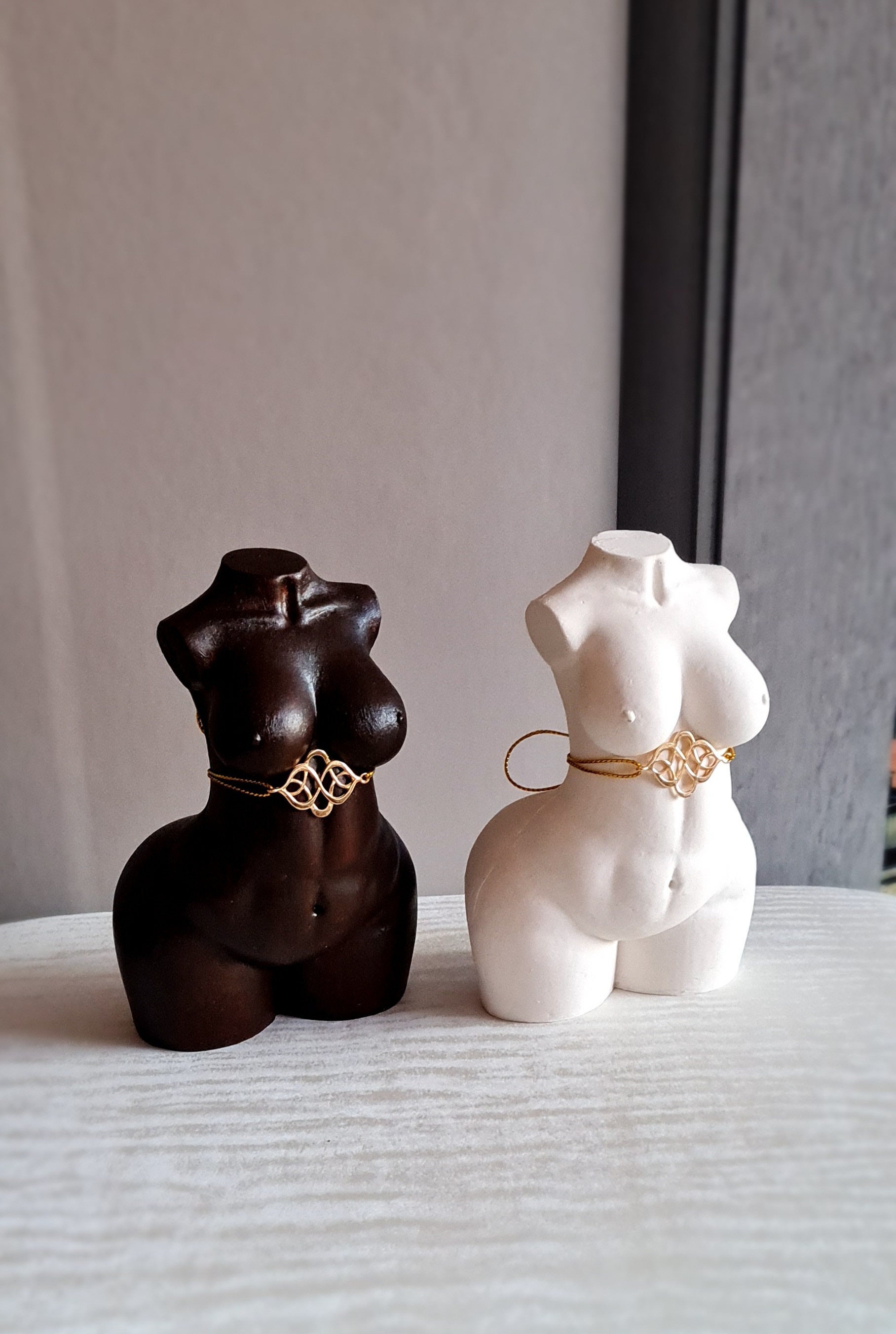 Female Body Sculpture: Curvy Woman Figurine, Bedroom Decor