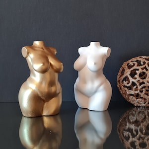 Woman body sculpture, Gold statue, Body sculpture, Female body decors, Naughty gifts, Female torso