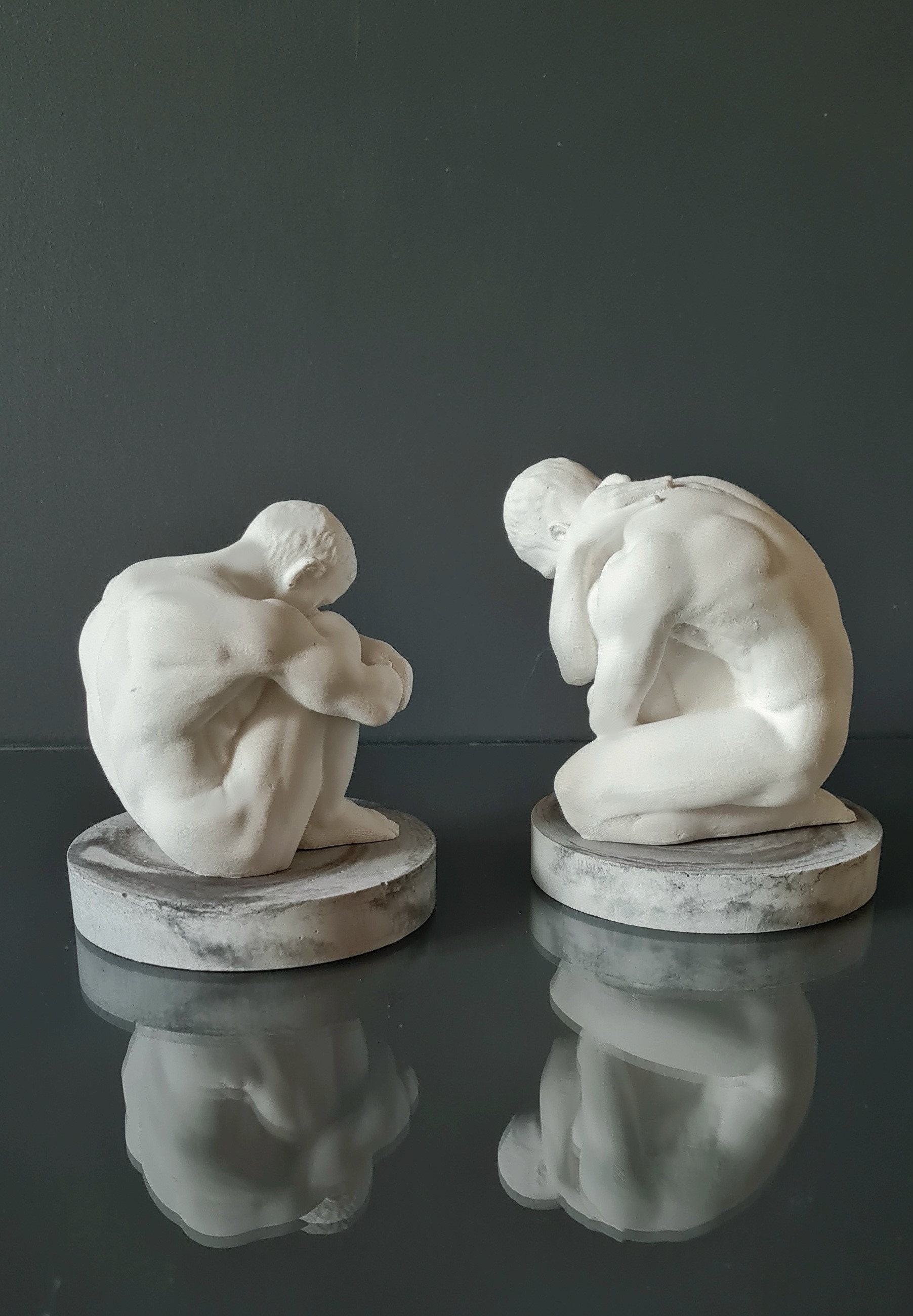 Male Body Torso, Sculpture Figurine 1 Pcs, Abstract Thinker Statue, Man in Thought, Statue Male
