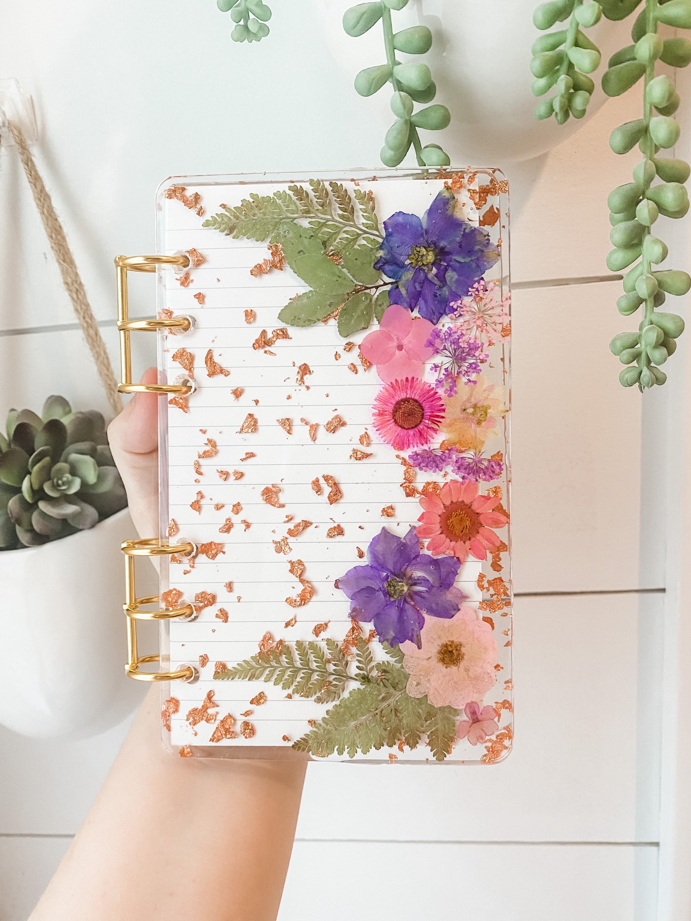 FLORAL Resin Notebook/Planner/Sketchbook Customizable Etsy