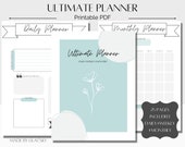 Floral Ultimate Planner, Daily, Weekly, Monthly