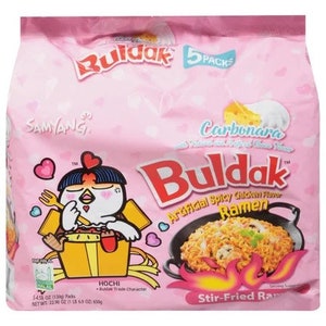 Samyang Buldak Ramen Carbonara Flavor 5 Pack internet Viral - Etsy