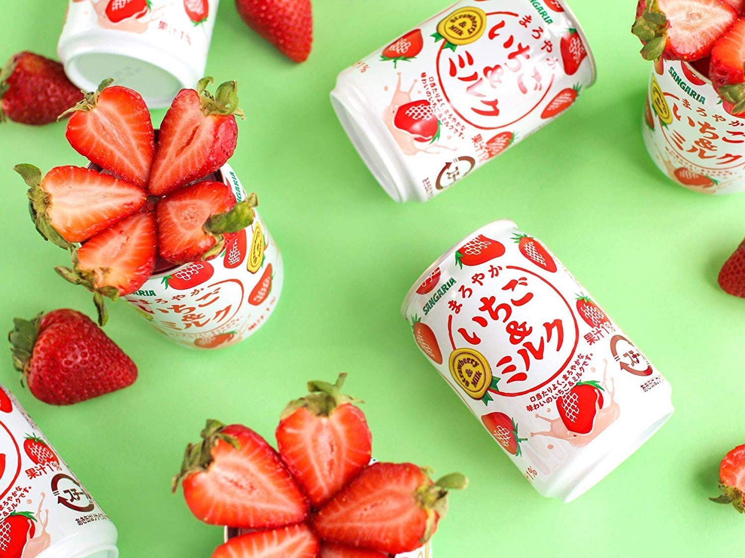 Japanese SANGARIA Soft Strawberry Milk Drink 1 Can Etsy