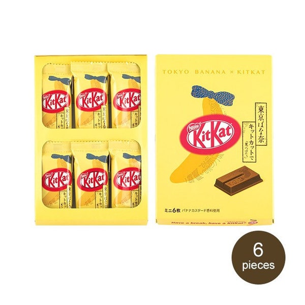 Japanisches KitKat Exclusive und Limited Edition TOKYO BANANA x KITKAT 1 Box (6 Stück) Vorbestellung