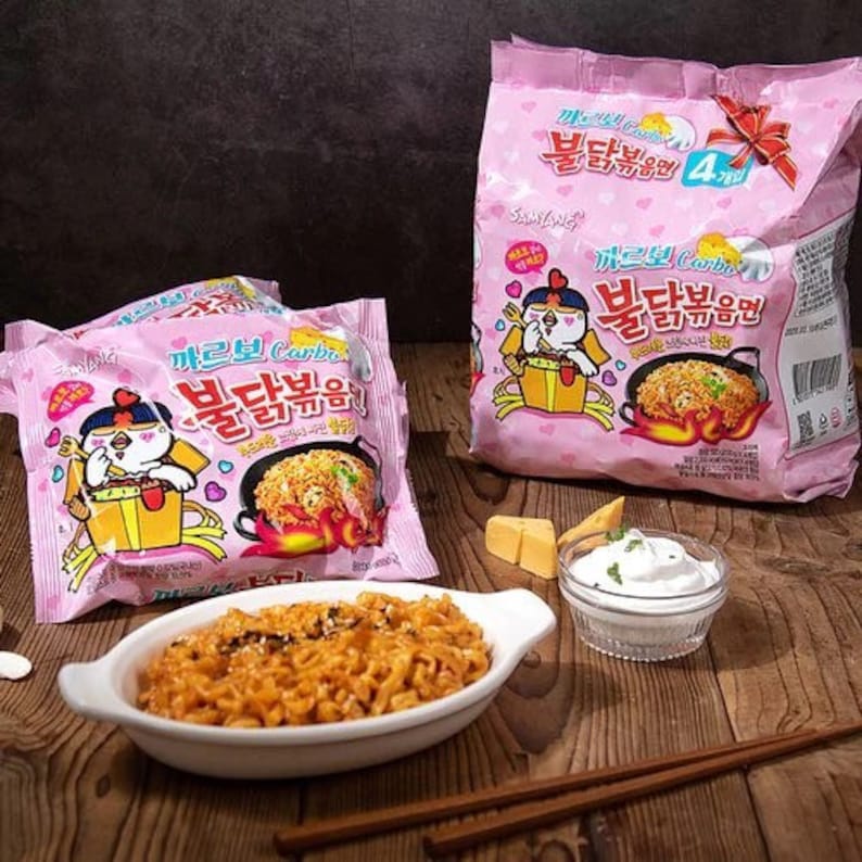 Samyang Buldak Ramen Carbonara Flavor 5 Pack Viral Etsy