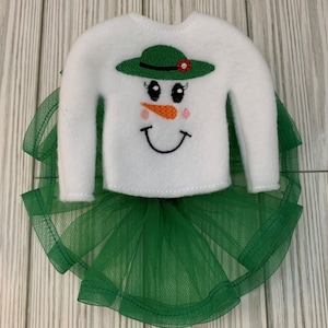 Elf sweater - Elf clothes - 12 inch doll clothes - doll tutu - girl elf dress -  elf tutu