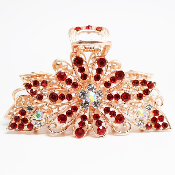 Elegante Lega Di Cristallo Metallo Grande Clip Per Capelli - Foto 11