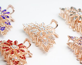 Elegante Lega Di Cristallo Metallo Grande Clip Per Capelli - Foto 10