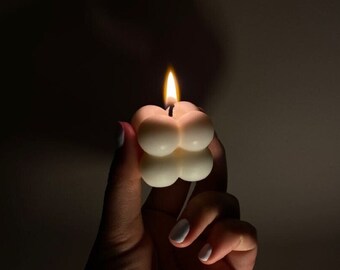 Velas de soja con burbujas aromáticas / Decoración minimalista para el hogar, juego de 4