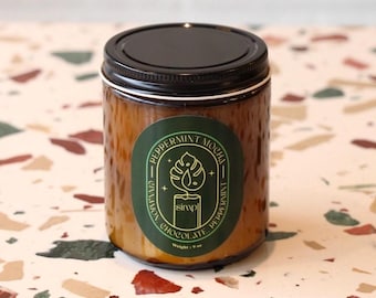 Vela de soja con menta y moca: Especias festivas de invierno, 250 ml