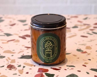 Vela de soja Misto: sándalo, cuero y caoba - 250 ml