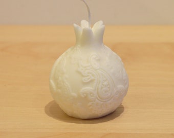 Vela de granada Yalda: cera de soja perfumada, decoración persa