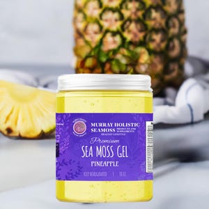 Organic Pineapple Sea Moss Gel | Tropical Superfood | Delicious Nutrient Boost | 8oz 16oz
