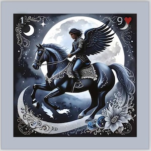 Little Lenormand Night Angel, mini Lenormand series collection