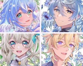Honkai Star Rail Penacony Flowers Art Print Robin Sunday Aventurine Firefly