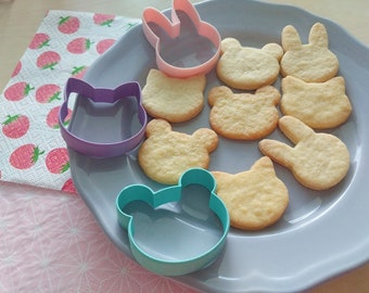 Animal Friends Cookie Cutter Set 3D printed cat rabbit bear