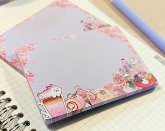 CupBunCcino Sakura Food Bunnies notepad A7