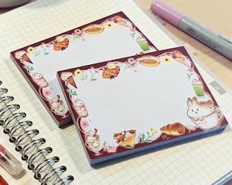 CupBunCcino Café Food Bunnies notepad A7