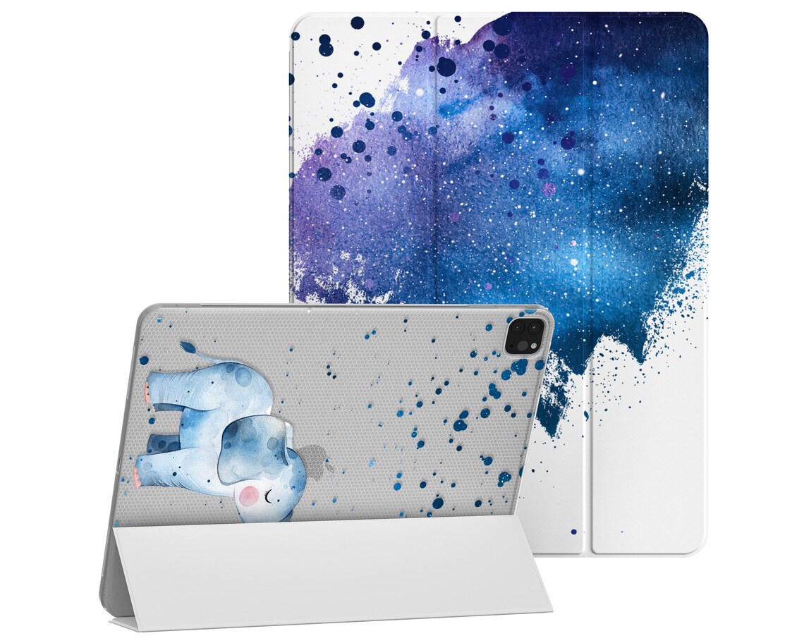 Baby Elephant iPad Air smart cover Blue watercolor iPad Mini 5 Etsy