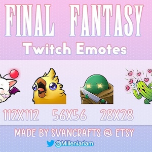 Final Fantasy twitch emote pakket