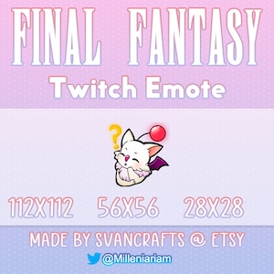 Final Fantasy twitch emote: Moogle / Moguri