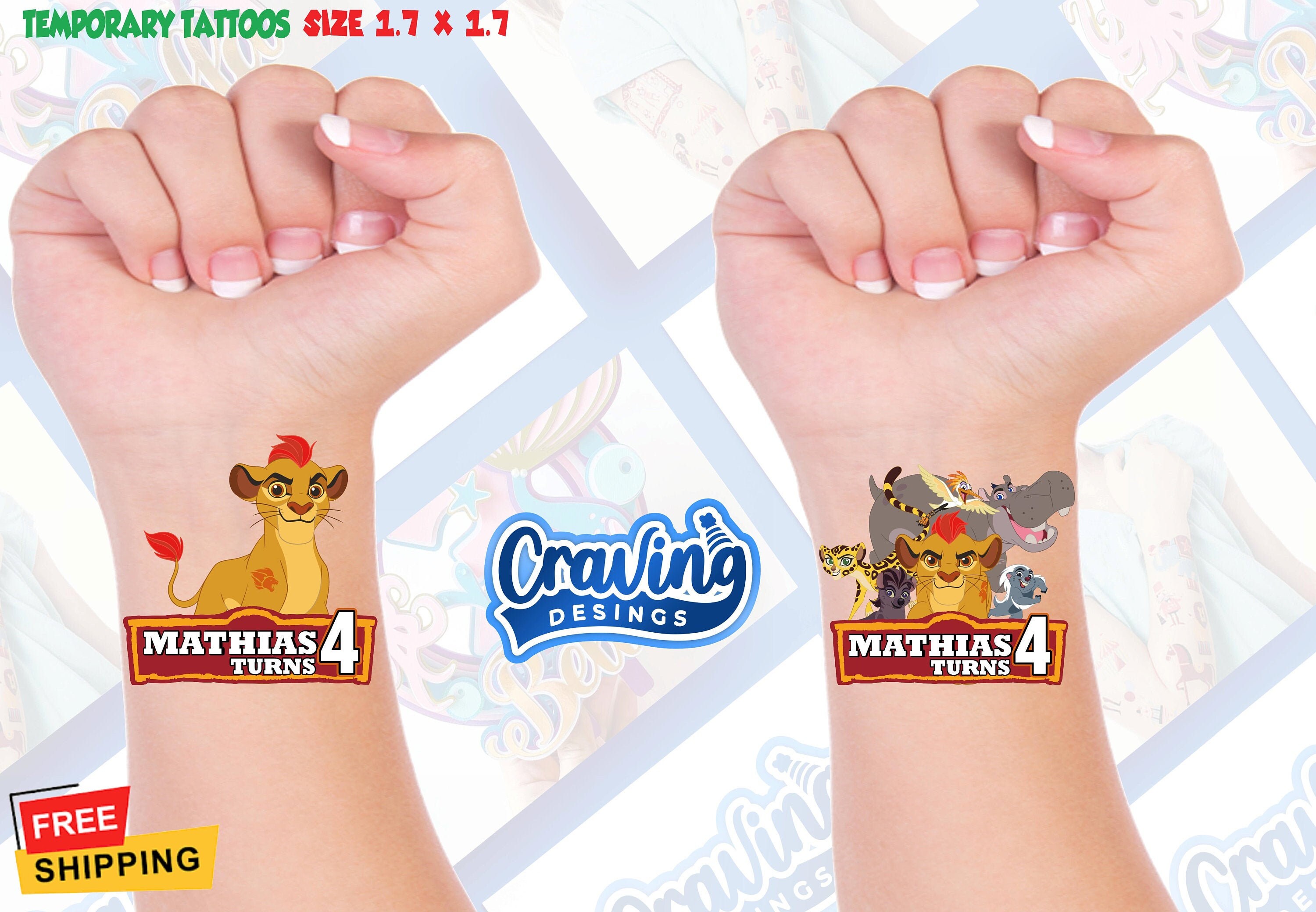The Lion Guard Temporäres Tattoo The Lion Guard Tattoo The Etsy