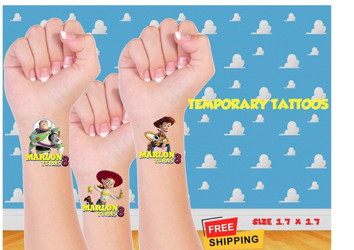 Toy Story Temporary Tattoos Toy Story Birthday Toy Story | Etsy