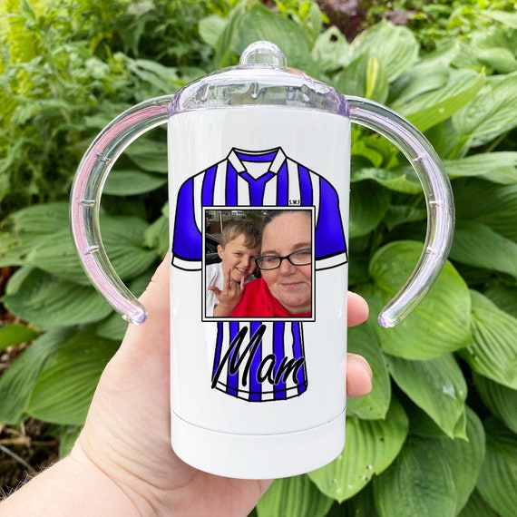 Personalised Football Fan Adult Sippy Cup With Photo, Two Handle Mug for  Disabled Adults or Children LARGE 