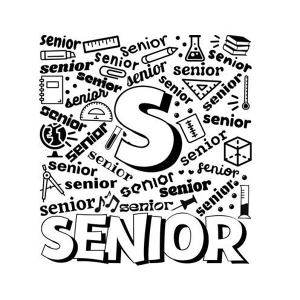 Senior 12th Grade Typography INSTANT DOWNLOAD jpg, svg, png, for use with programs like Cricut Design Space